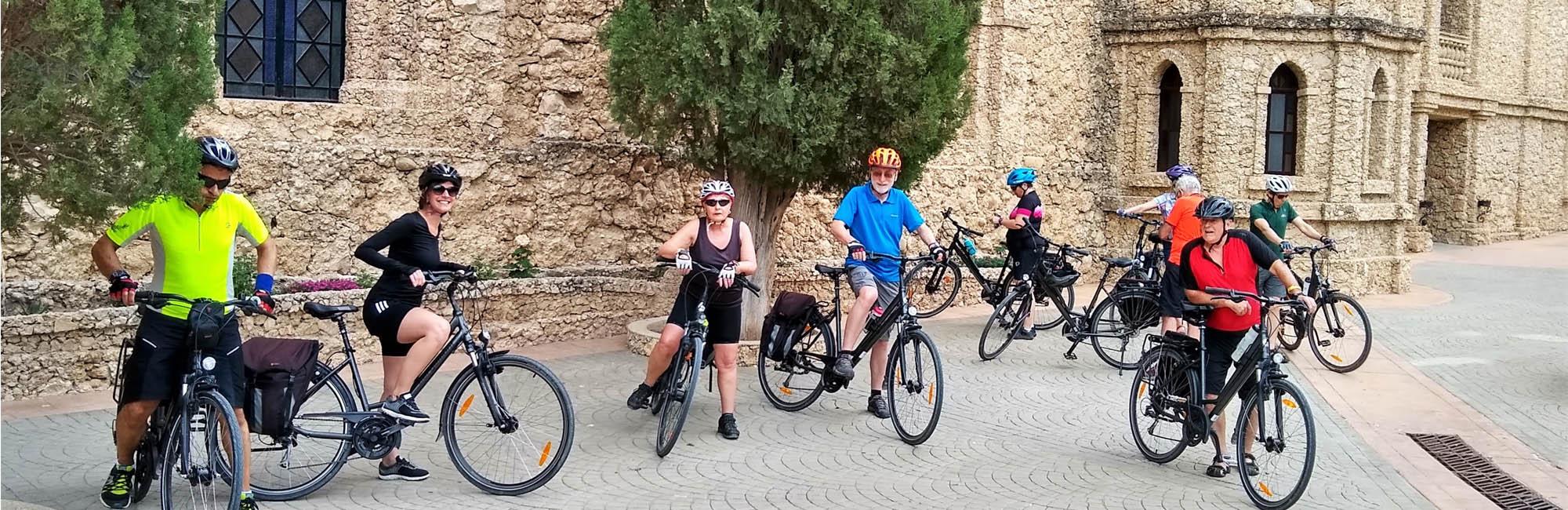 Group of cyclists in Murcia