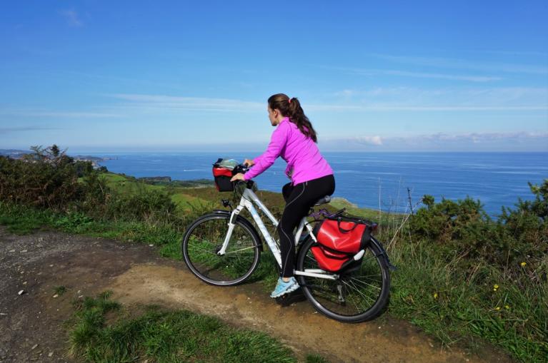 Cycling in the coast of Asturias
