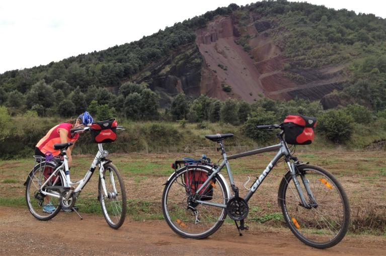 Two bikes in the Garrotxa Natural Park